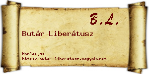 Butár Liberátusz névjegykártya