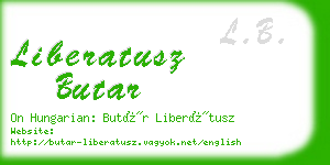 liberatusz butar business card